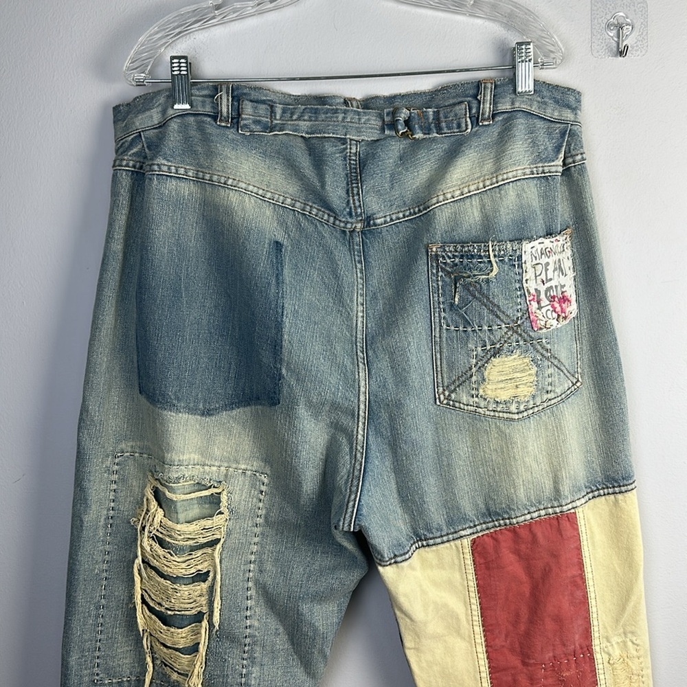 Magnolia Pearl Miners Denim in Americana OS Bohemian Oversized Relaxed Boho Jean - Picture 11 of 16